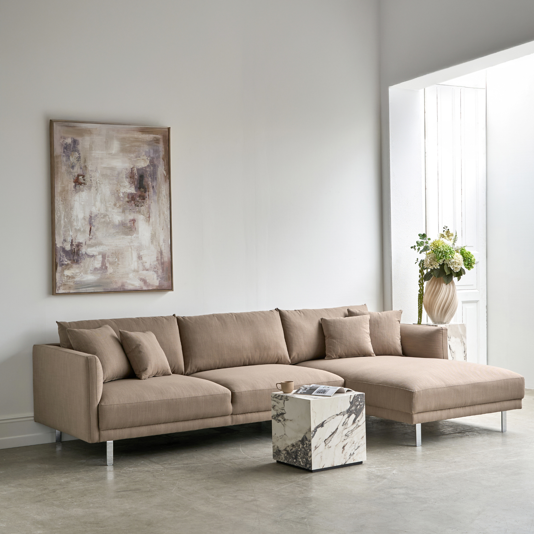 Capella II Chaiselong-Sofa - rechtsgewendet